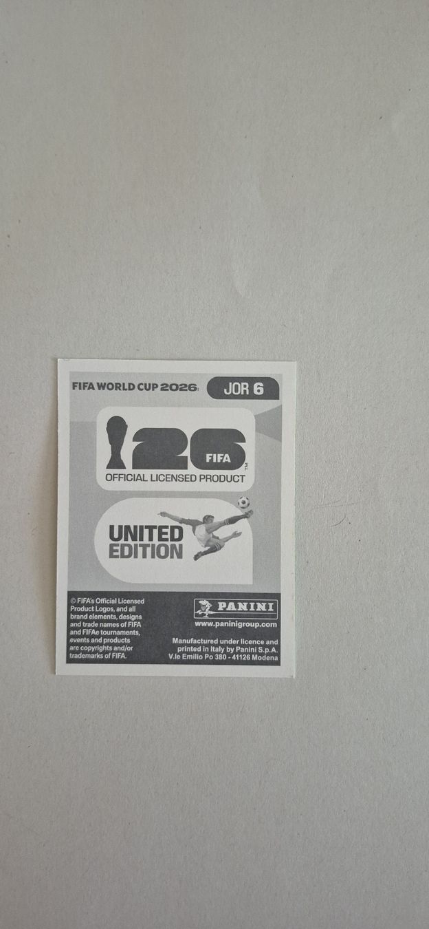 Panini Carte collezionabili: Panini JOR 6 – Nuovo (secondo la descrizione) da Thônex venduto da Sebabastien 1