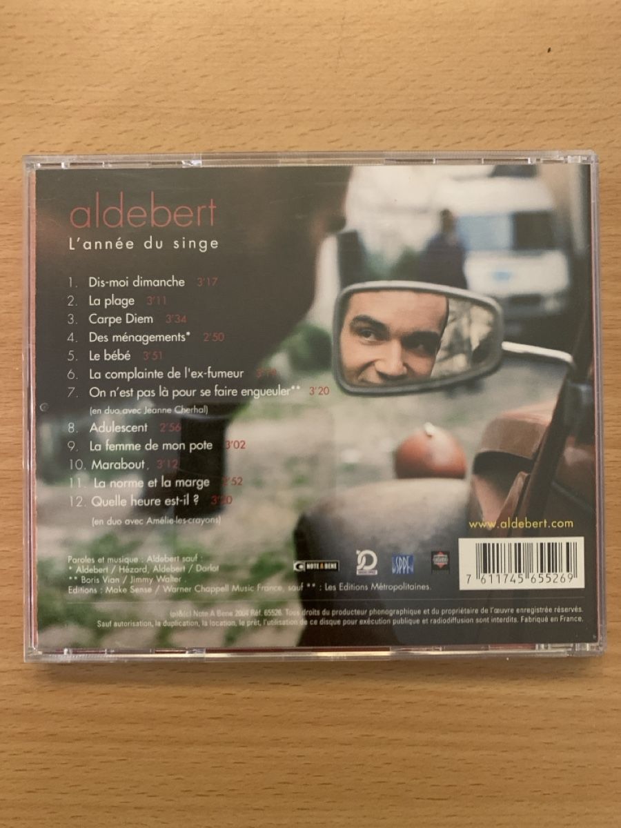 CD: CD Aldebert L'année du singe album  – Usato da Salavaux venduto da Lune_Diurne 1
