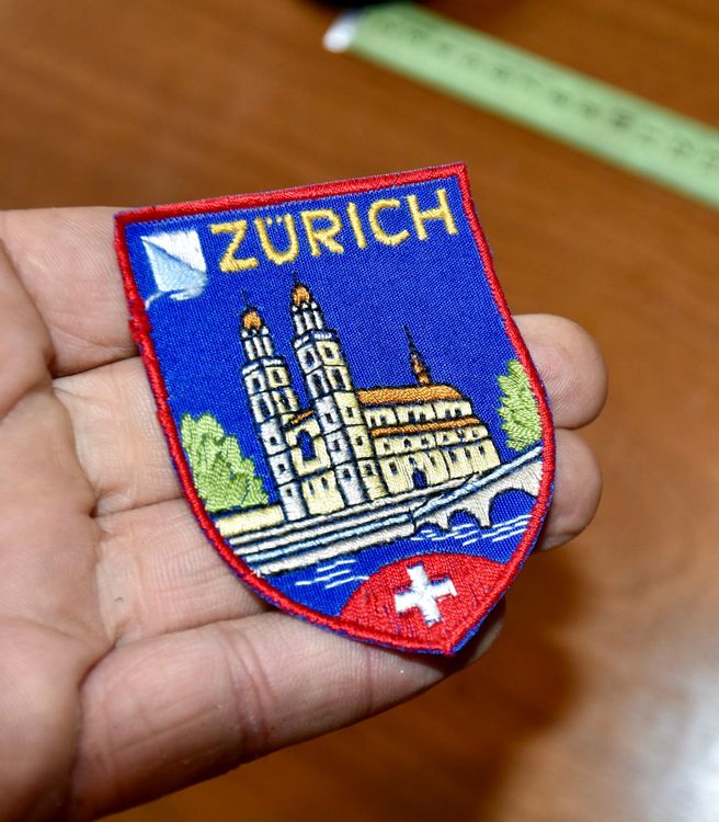 ANCIEN ECU INSIGNE BLASON BERNE BERN OURS SUISSE fab drago annees 60