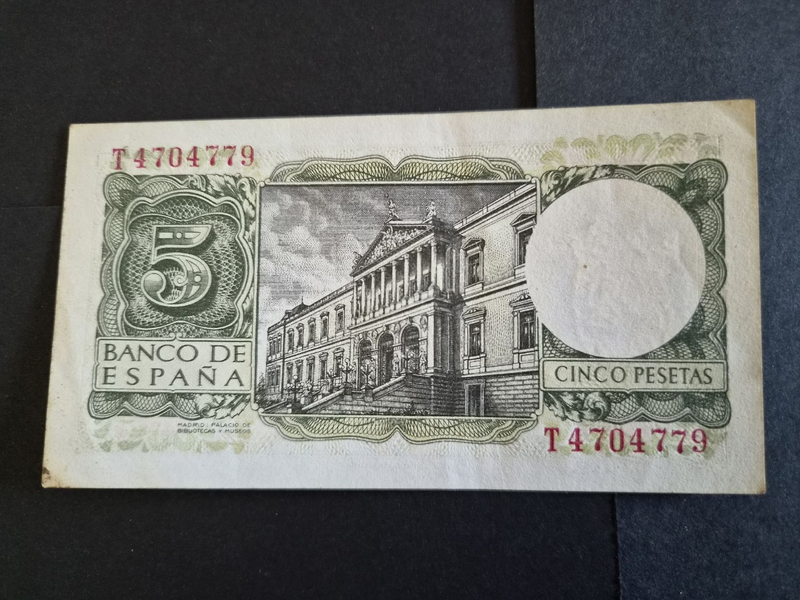 Banknoten: Espagne 1954 5 pesetas P146 – Gebraucht aus Versoix von rucio 1