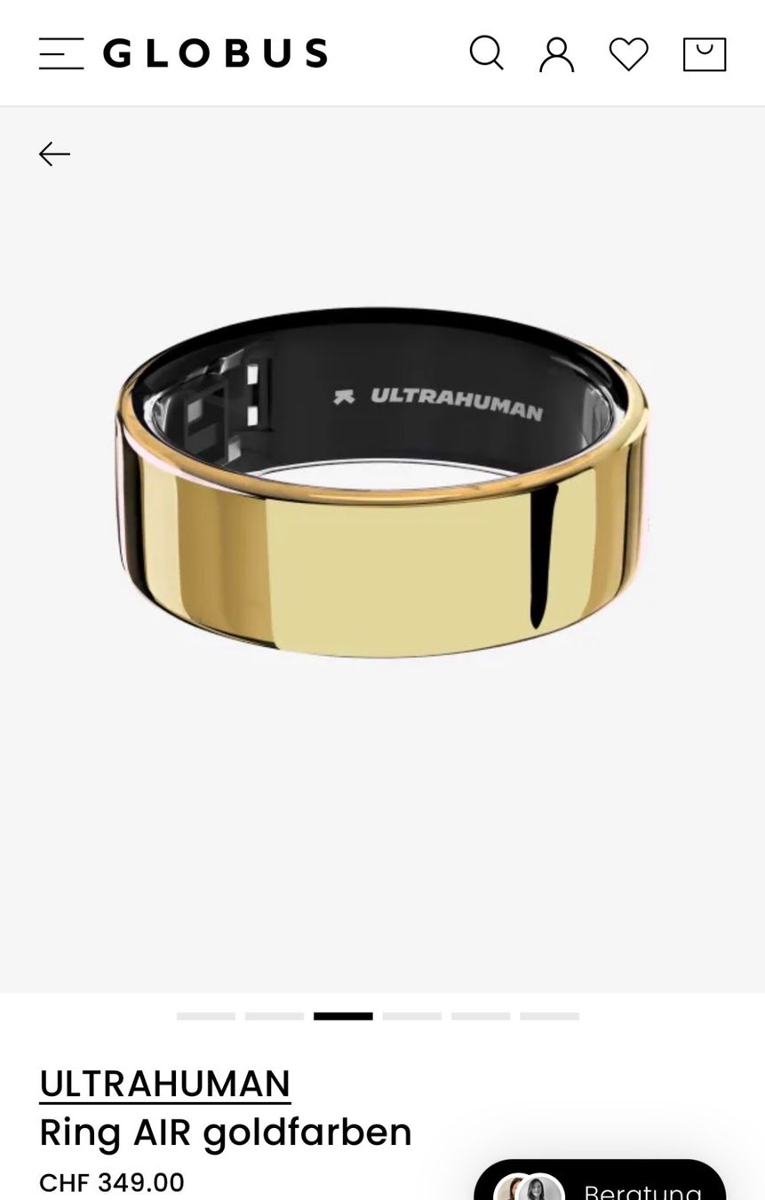 Anelli: Ultrahuman AIR Ring Gold Grösse 6 NEU – Usato da Zürich venduto da sfax 3