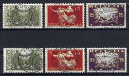 1919 Zwei Serien Friedensmarken gest.