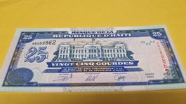 Haiti 25 Gourdes Schein - Banknote, Jahr 2000,