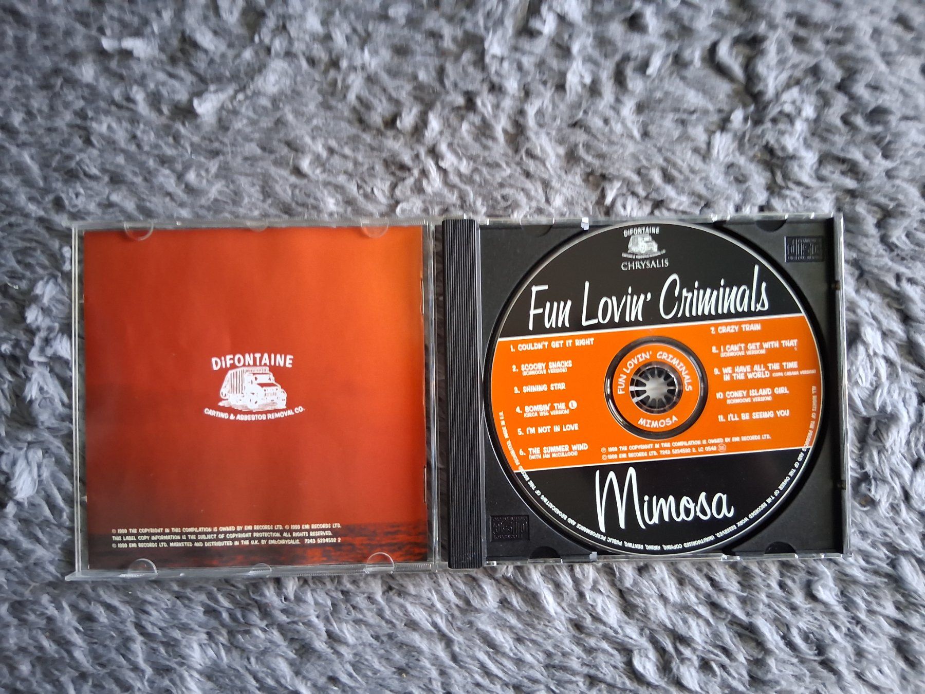 CD: FUN LOVIN' CRIMINALS     MIMOSA    CD – Usato da Wetzikon ZH venduto da Ramones01 2