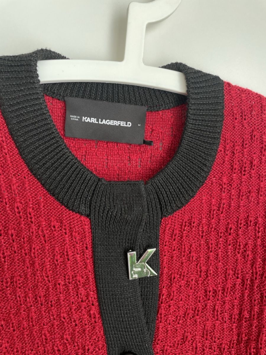 Karl Lagerfeld Giacche: Strickjacke Karl Lagerfeld, rot, Gr. M – Nuovo (secondo la descrizione) da Meilen venduto da delta-da-spica 1