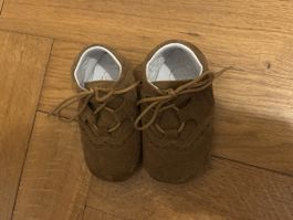 Babyschuhe aus Wildleder, camelfarben, Gr 20, Pepa London