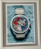 DEATH NYC Pop Art „Moonswatch & Tom&Jerry“, Ltd.x/100 +cadre