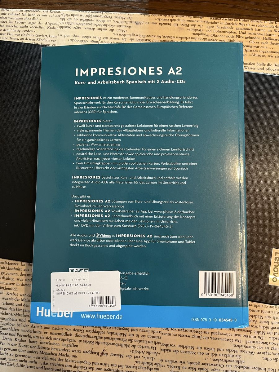 Libri: Impresiones A2 Kurs- und Arbeitsbuch Spanisch – Nuovo e nell'imballaggio originale da Sarnen venduto da sab_ll66 1