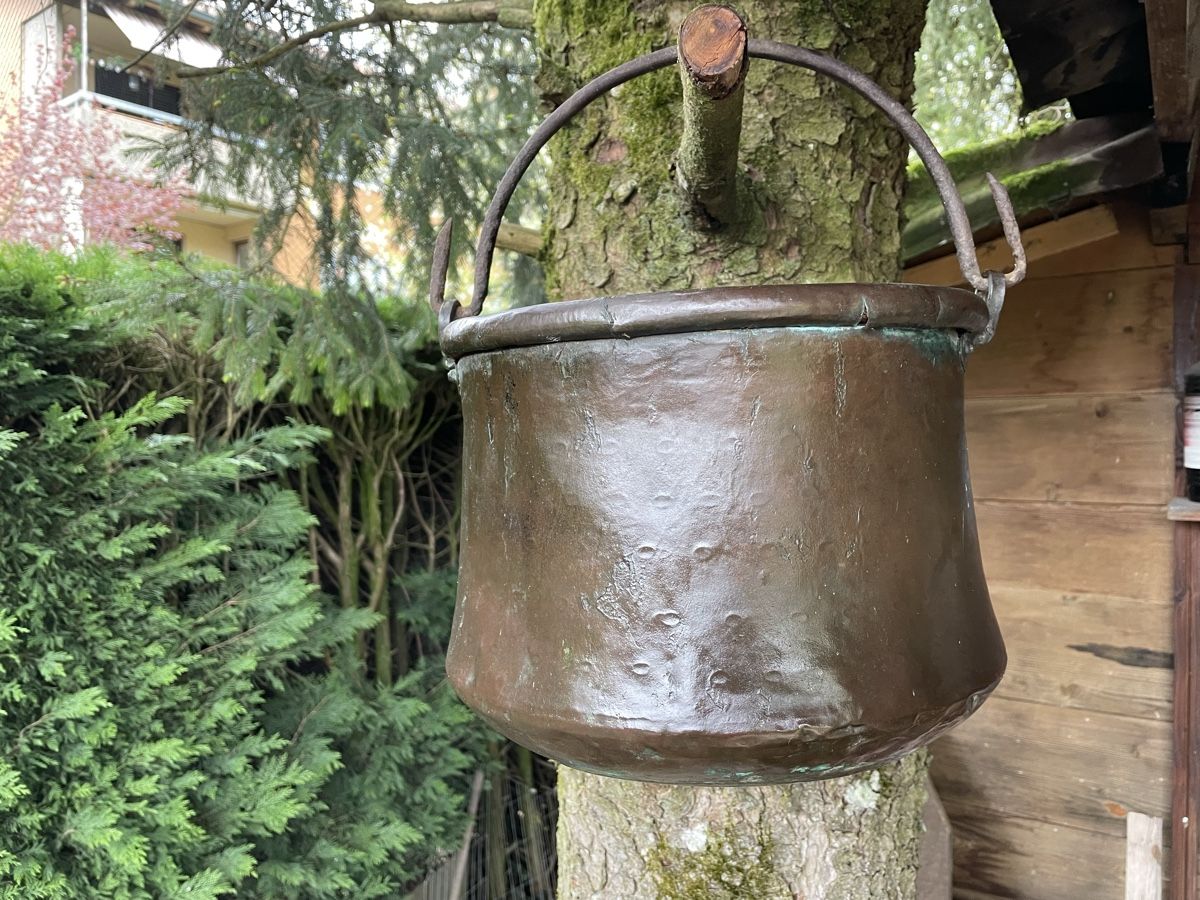 Vasi per fiori: Kupferkessel, Blumentopf, Deko, Antik – Usato da Eiken venduto da garanoiri 4