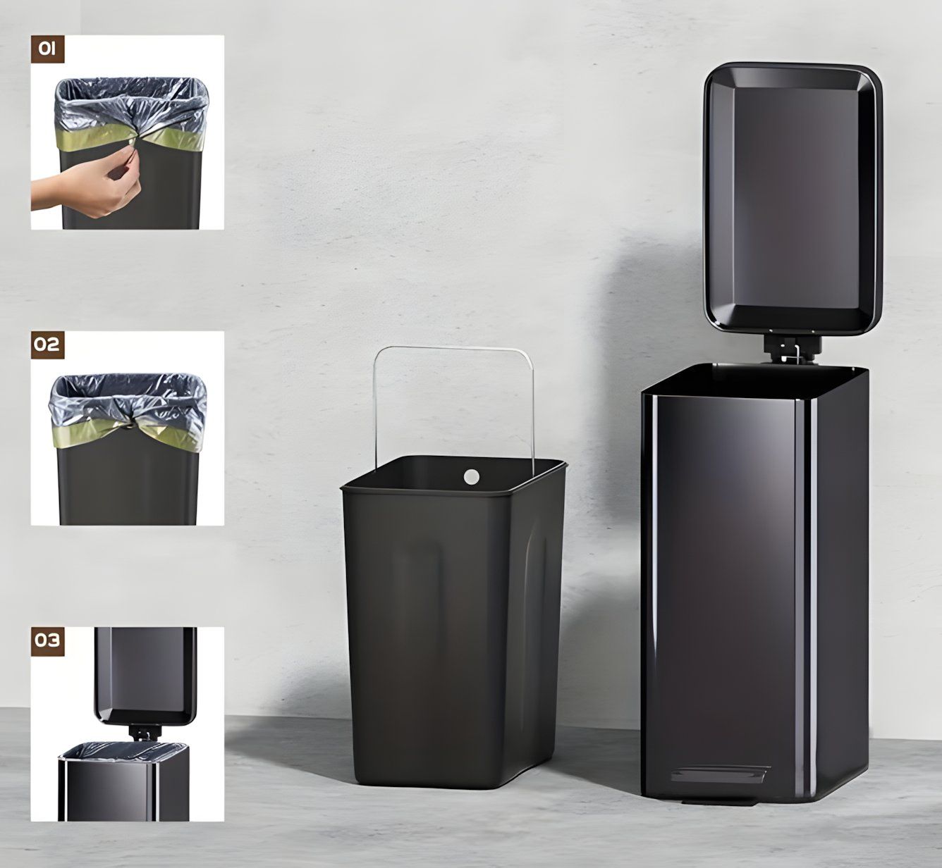 Cestini per rifiuti: Abfall Treteimer 10L mit Inneneimer - Edelstahl - soft Close – Nuovo e nell'imballaggio originale da Wald AR venduto da Paul-