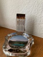 Antiker Glas Aschenbecher Souvenir von Lugano