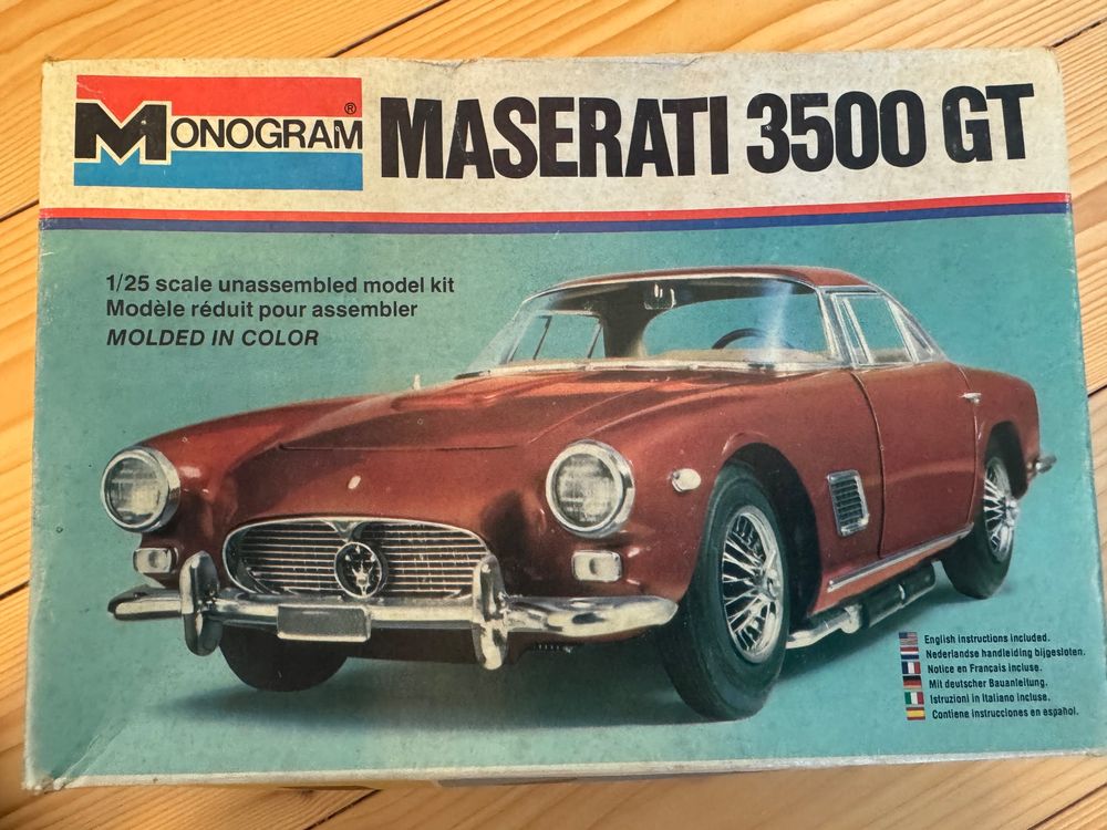Monogram Maserati 3500 GT, 1:25 Modellbausatz, Vintage! (D'occasion) à Winterthur pour CHF 4 – avec livraison | Acheter sur