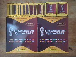 Panini WM 2022 / 2 Leeralben + 84 originalverpackte Tüten
