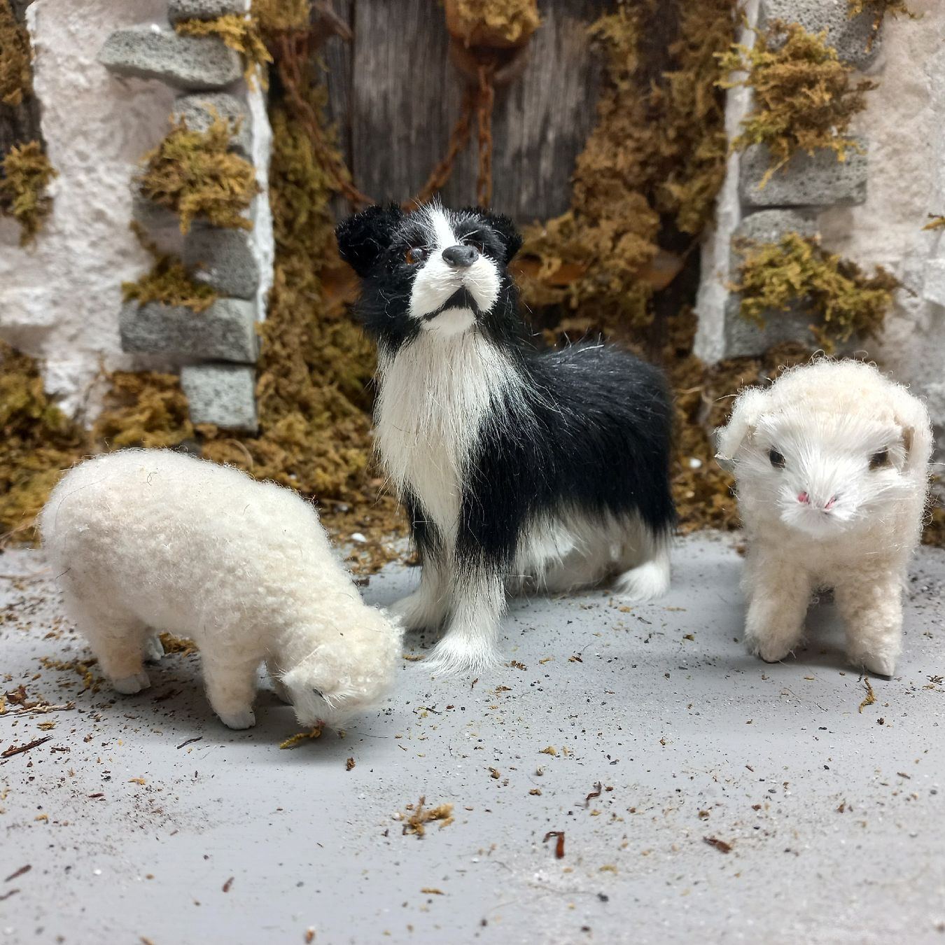 Statuette: Hund mit Schafen, Schwarzenberger Krippenfiguren – Usato da Lachen SZ venduto da jimmygoal13