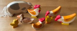 8 Holztiere, von Holztieger,