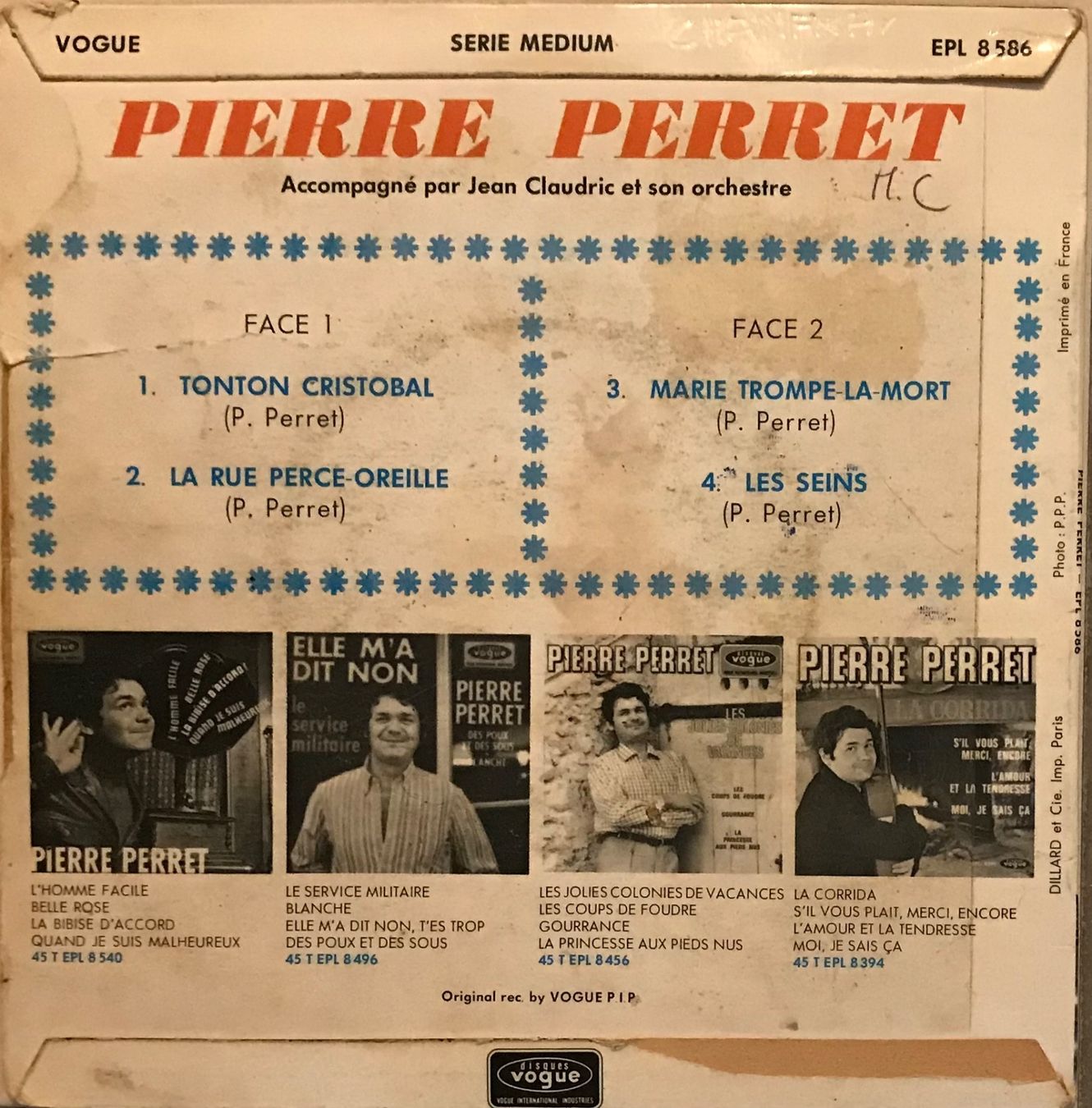 Vinyles: PIERRE PERRET - TONTON CRISTOBAL – D'occasion à Bussigny par vinyl-pas-cher 1