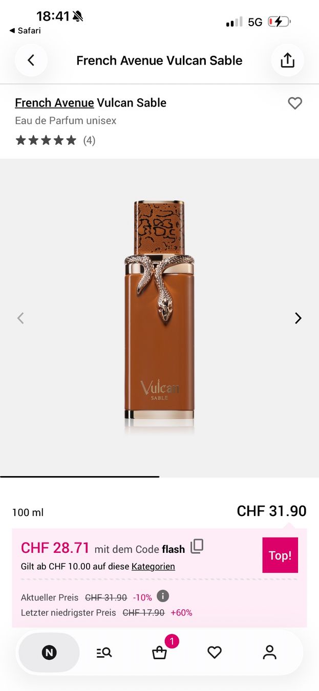Parfums & Eau de Toilette: French avenue - Vulcan sable EdP 100ml – Neuf (Voir description) à Schlieren par -medd- 1