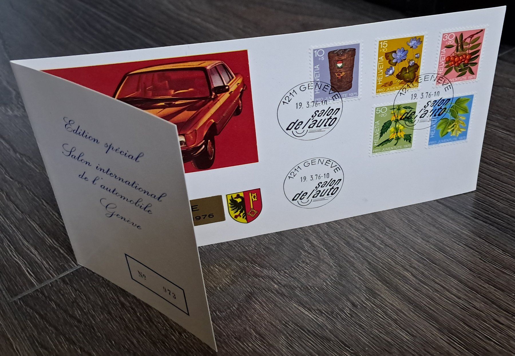 Tutti i francobolli: Salon Auto Genève 1976 - Edition Spéciale - Numérotée 973 – Nuovo (secondo la descrizione) da Cheseaux-sur-Lausanne venduto da cframuz 2