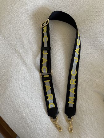 Bandoulière sac Marc Jacobs noir, jaune et argenté ✨