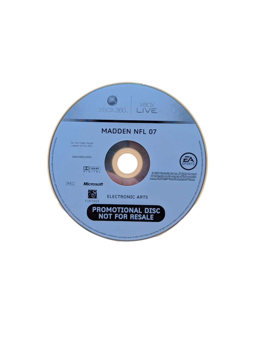 Microsoft Giochi: Madden NFL 07 Xbox 360 Nur CD – Usato da Domat/Ems venduto da IsseldorsShop