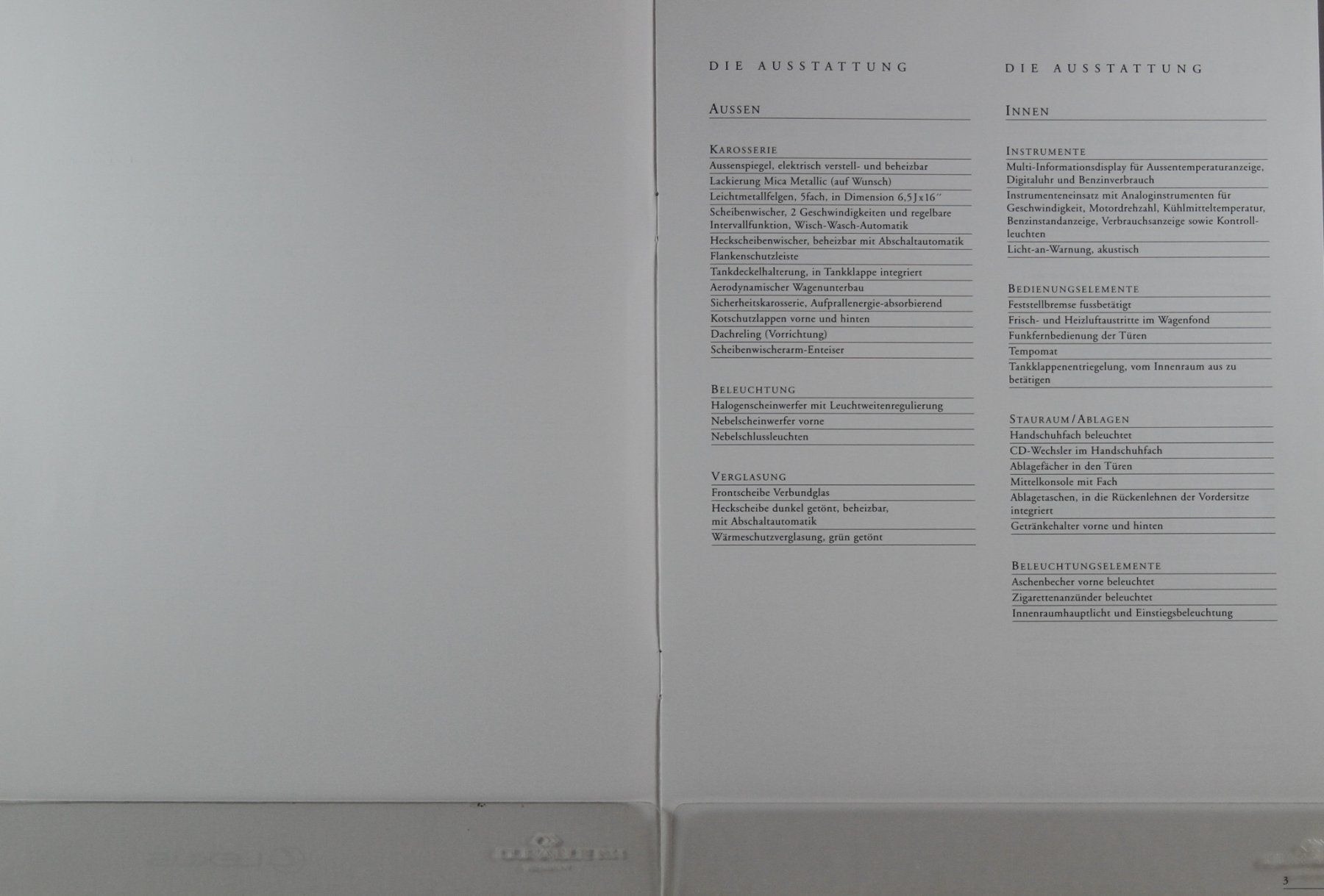 Lexus Documents: PREISE- & TECHNIKLISTE | LEXUS - RX300  | AB 01.2001 - DE – D'occasion à Unterägeri par Isha04 1