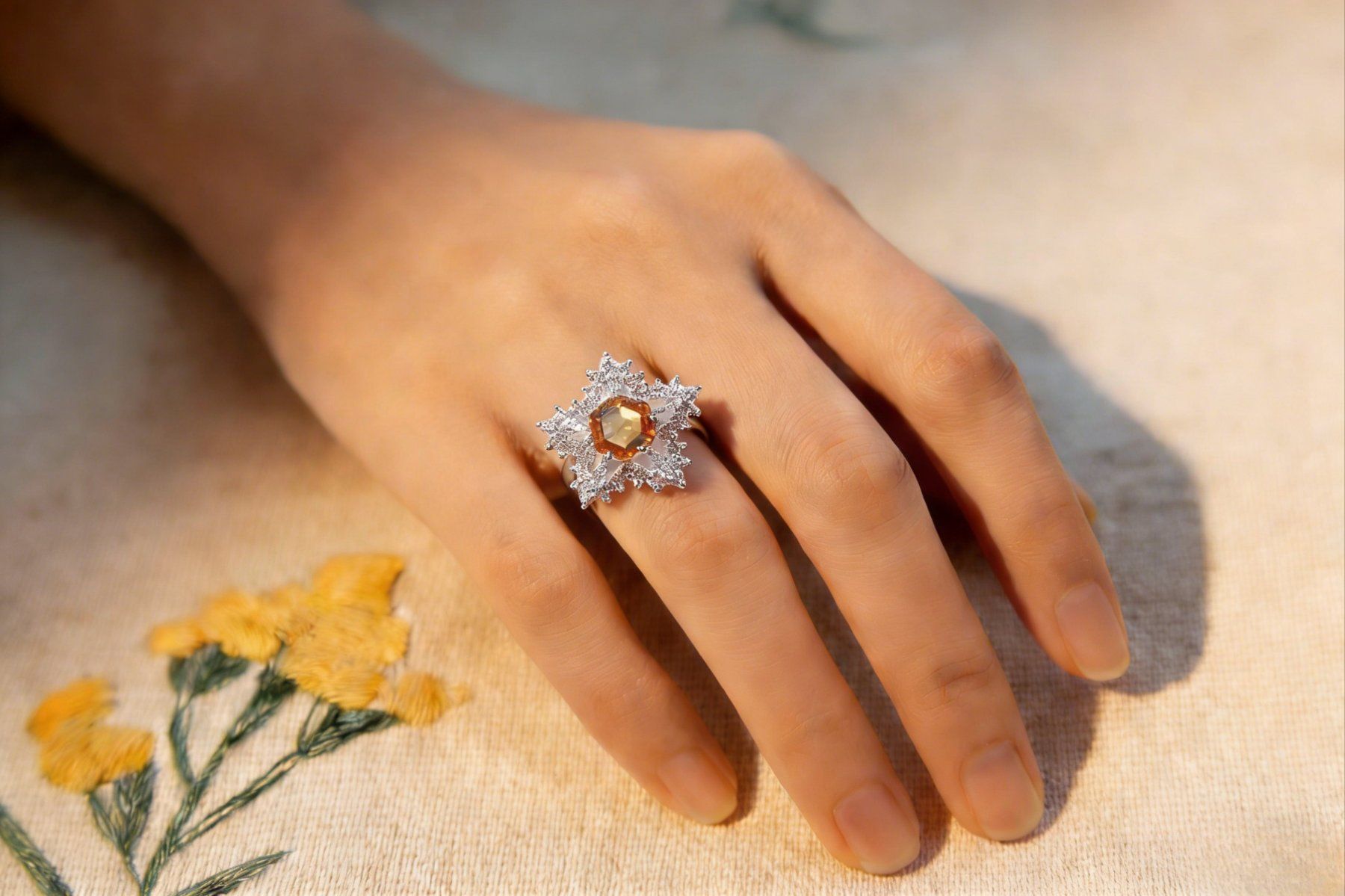 Anelli: NEW - S925 Citrine Ring (Adjustable) – Nuovo (secondo la descrizione) da Zürich venduto da cin_wcf6 6