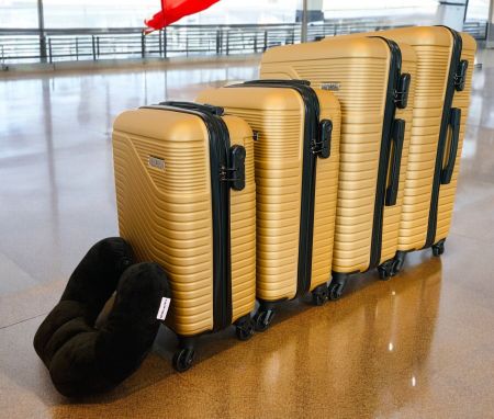 5 tlg. Hartschalenkoffer Koffer Aktion wayBAG in GOLD NEU