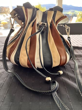 NEU: Edle Ledertasche Handtasche Italy Design Vintage Beutel