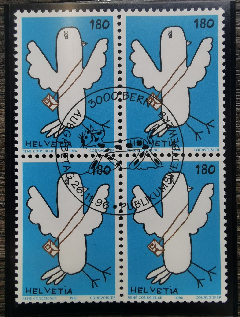 Tutti i francobolli: TR103 Bloc Timbre Suisse 1996 – Usato da Cousset venduto da Patrick_Collections