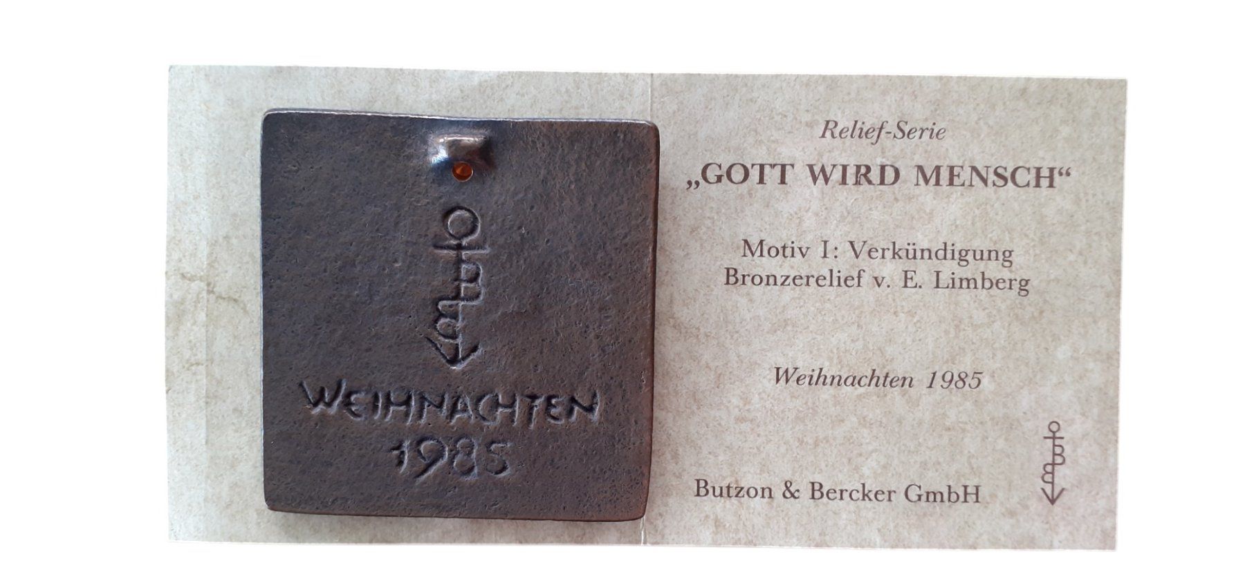 Dipinti: Bronzerelief Sakral Verkündigung 1985 – Usato da Mörschwil venduto da antiksalon21 2