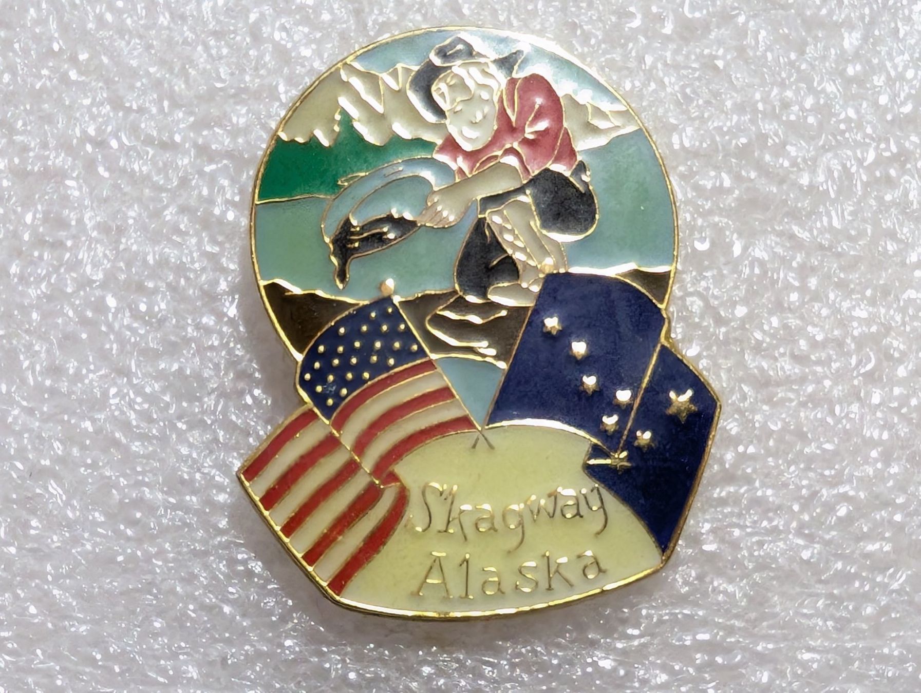 Plaketten & Abzeichen: Ansteckpin 293: Alaska – Gebraucht aus Oppligen von Pin-Fall-Shop