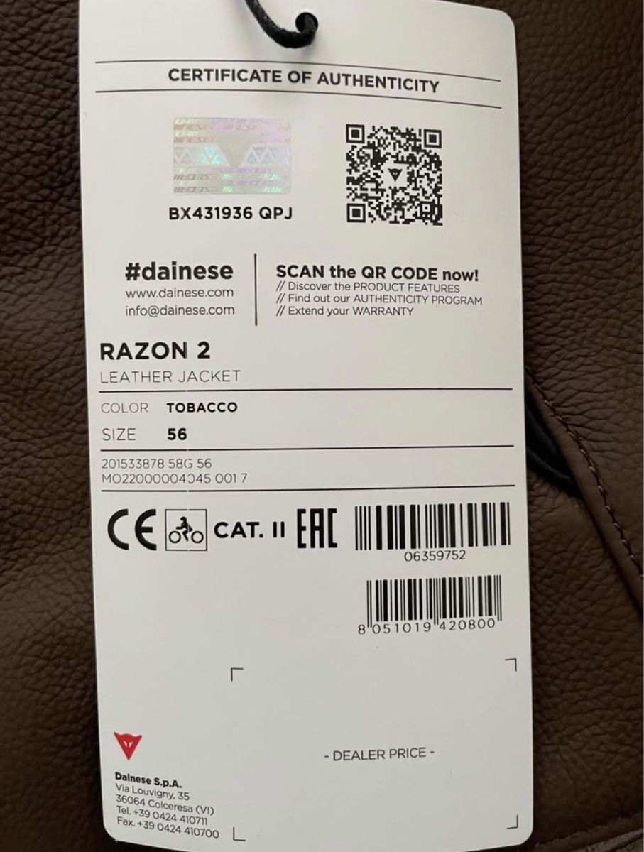 Dainese Giacche: Dainese Lederjacke Razon GR. 56 – Nuovo (secondo la descrizione) da Bern venduto da ILOP23 2
