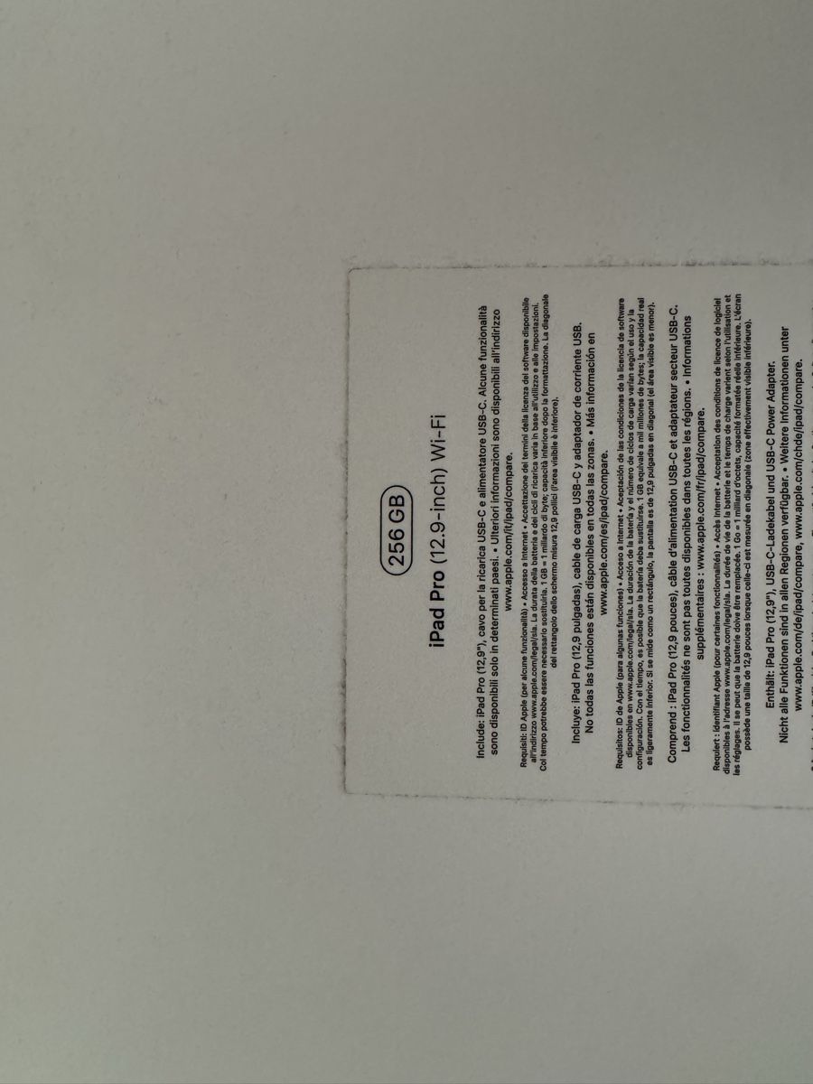 Apple Tablet PC: Ipad Pro 12.9 Gen 3 256GB – Usato da Lengnau BE venduto da gebot1988 3