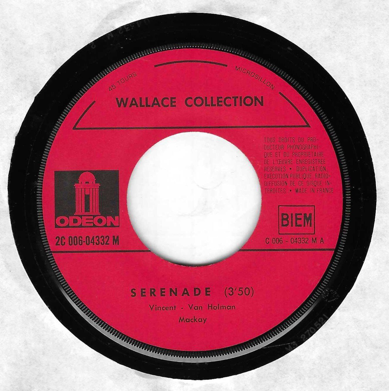 Vinyles: WALLACE COLLECTION  -  SERENADE  +  WALK ON OUT – D'occasion à Bex par Giorgiob 2