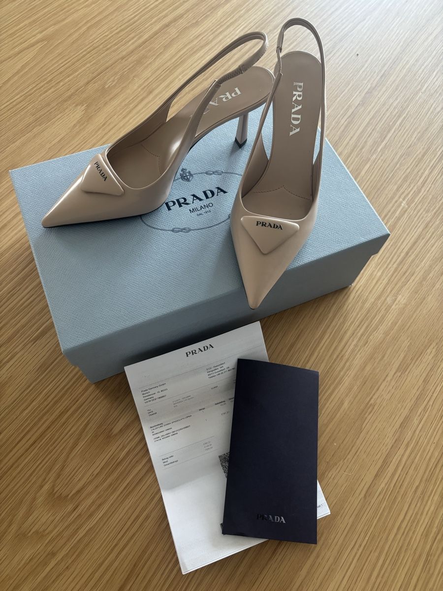 Prada Scarpe da donna: Prada Slingpumps Leder Beige Grösse 35 36 – Nuovo (secondo la descrizione) da Zürich venduto da car_9sdb
