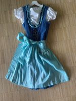 Sehr schönes Dirndl, Dunkel- und Hellblau - Gr 38 - wie neu!