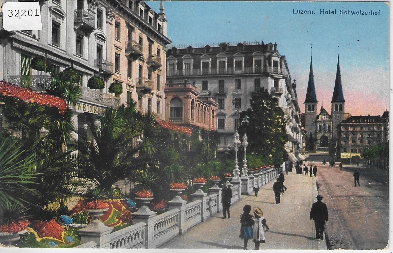 Cartoline postali: Luzern - Hotel Schweizerhof - Litho – Usato da Ettingen venduto da Kartenplanet