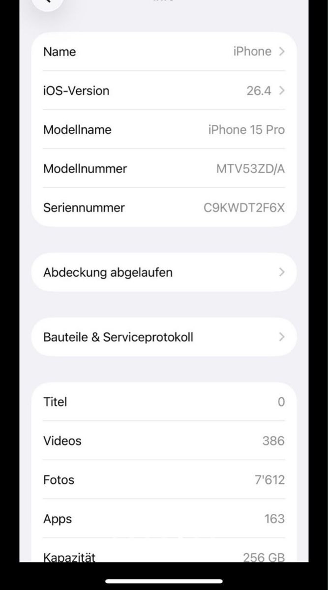 Apple Handys / Smartphones: Iphone 15 pro face id front camera defekt – Gebraucht aus Chippis von mig_8ns6 3
