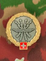 Béretemblem Lehrverband Führungsunterstützung 30 Goldkranz
