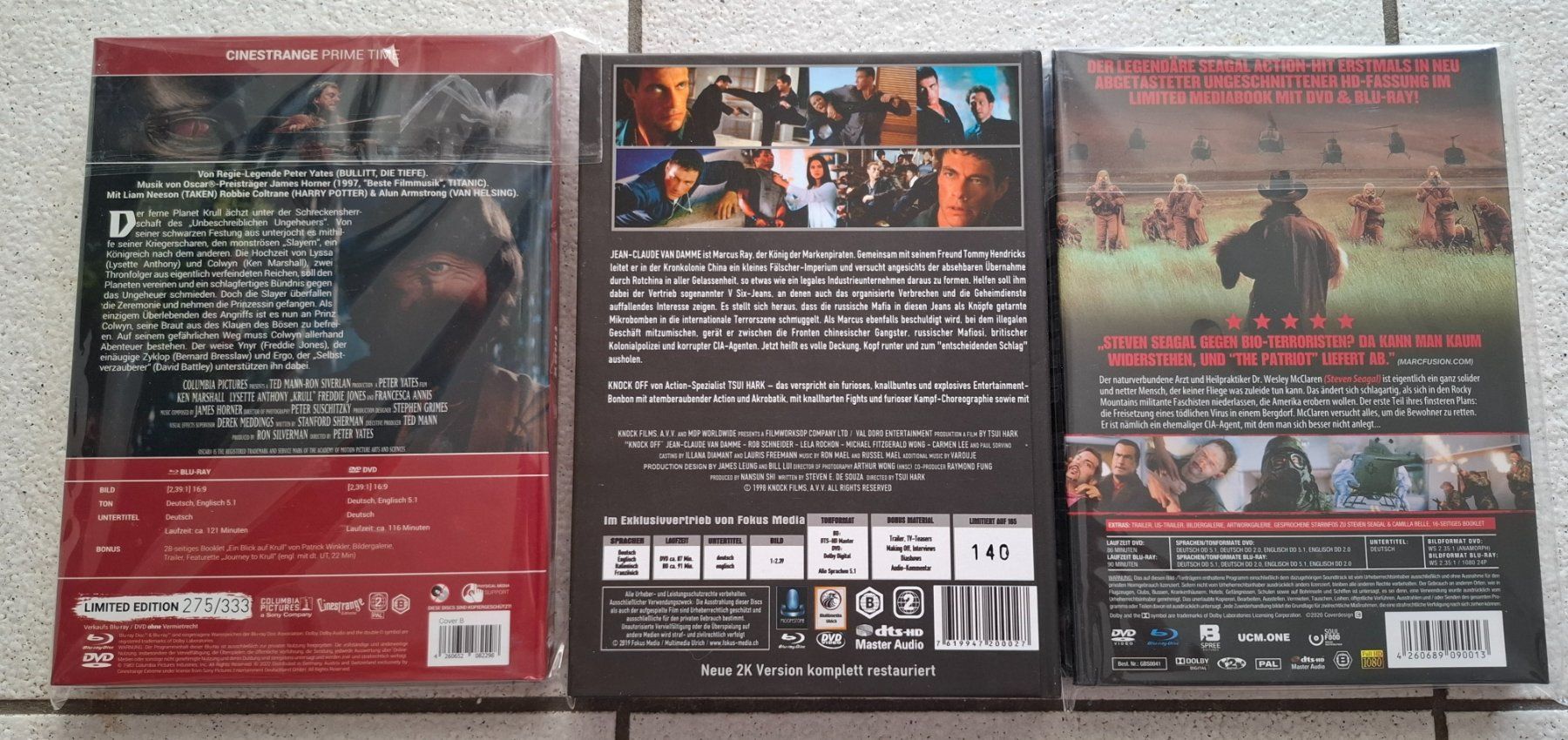 Alle DVDs: Diverse Mediabooks Uncut – Neu (gemäss Beschreibung) aus Riehen von DVD-Palace 1