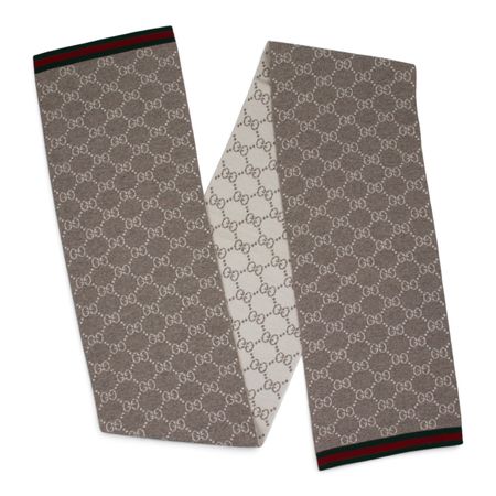 Gucci Wendeschal Wolle GG taupe/crème
