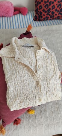 Chemise légère texturée MNG beige t. XS printemps été