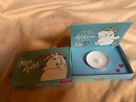 Pummeleinhorn Alles gute Kerze Geschenk gratulieren