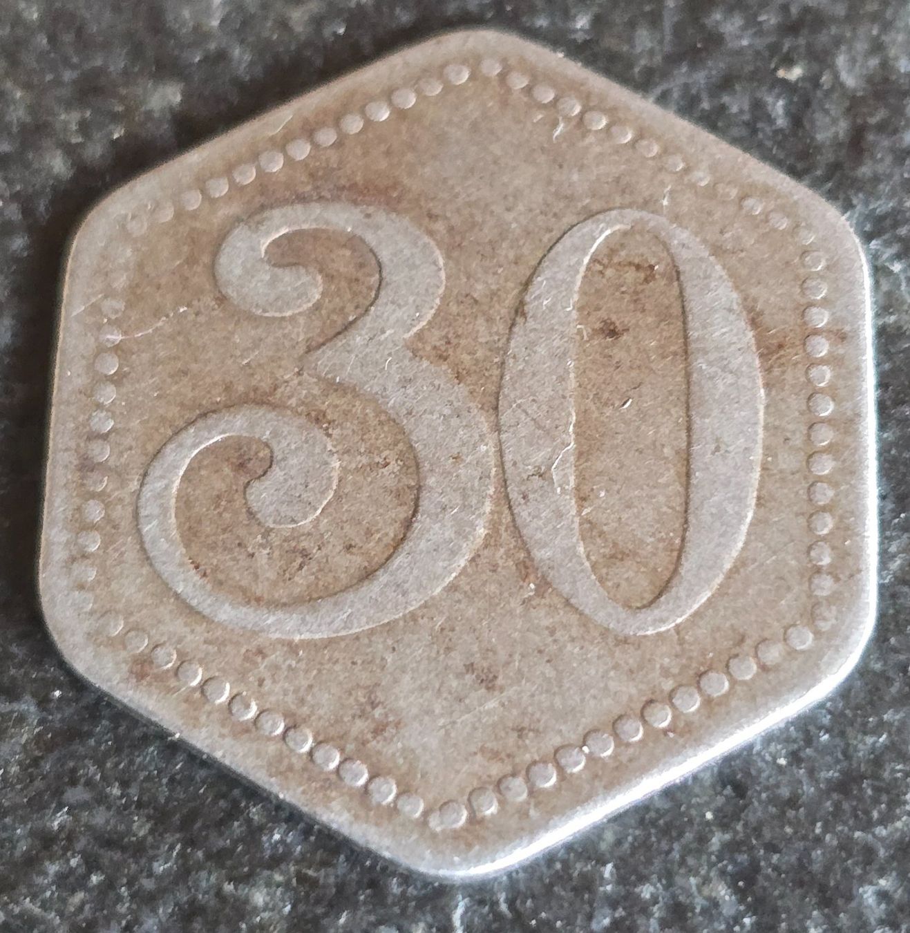 Tutti le monete: Hamburger Hochbahn Token 30 Pfennig Notgeld – Usato da Duebendorf venduto da Dguguseli 1