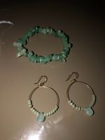 Armband + Ohrringe grün Aventurine