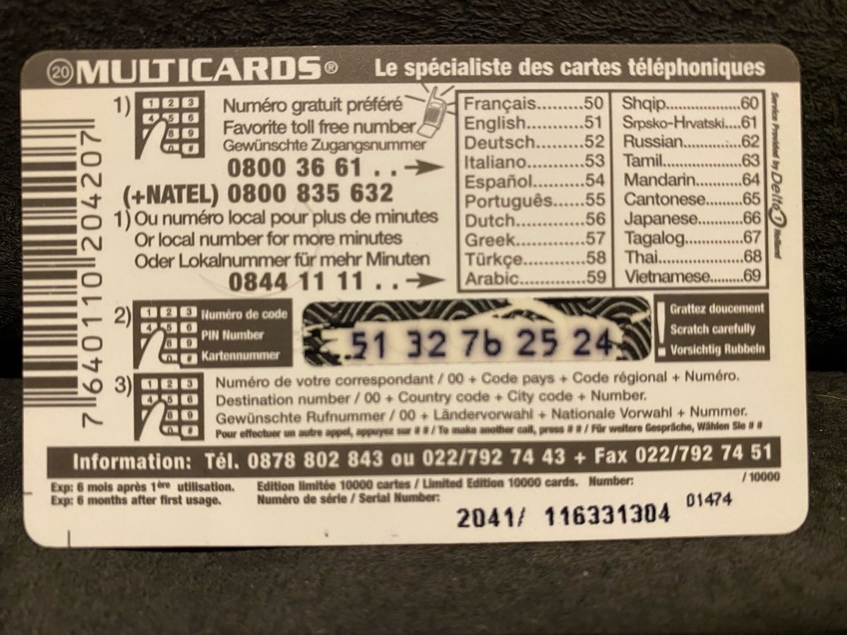 Schede telefoniche: Carte – Usato da Lausanne venduto da babacard10 1