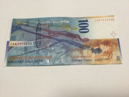 100fr Bank Noten Swiss guten Zustand 