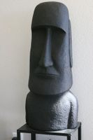 Maoi Dekostatue für Innen- & Aussenbereich 85 cm schwarz