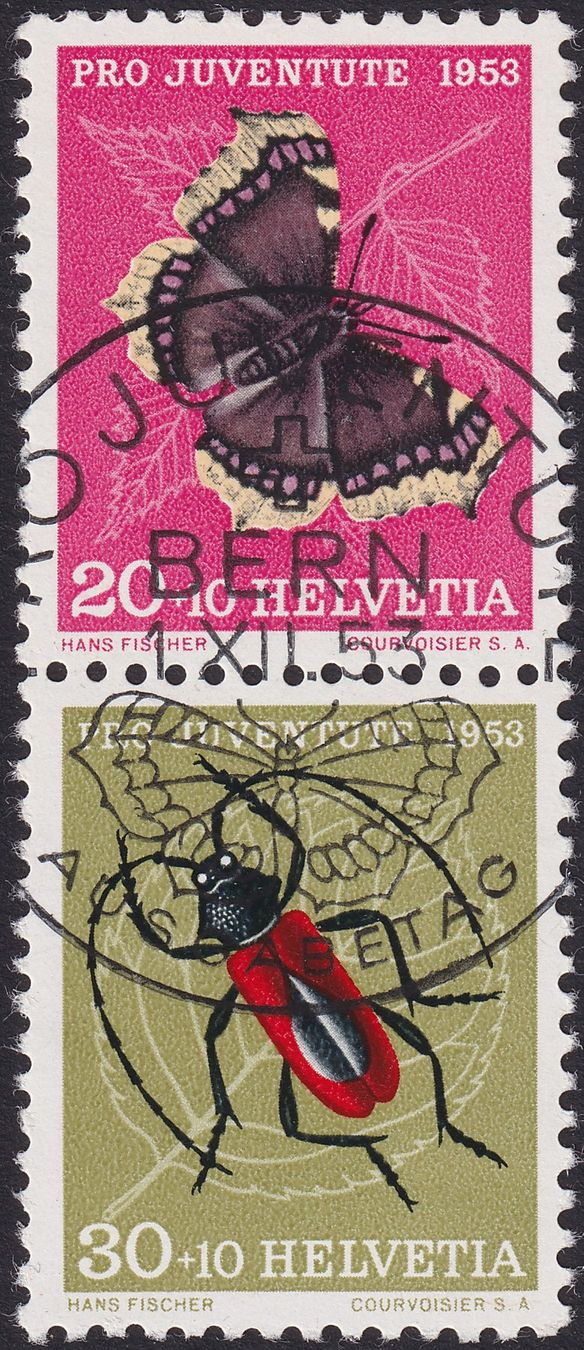 Tutti i francobolli: 1953, Z40 mit Ersttags-Vollstempel BERN, Kat: 65.-+ – Usato da Sursee venduto da Luzernerraute