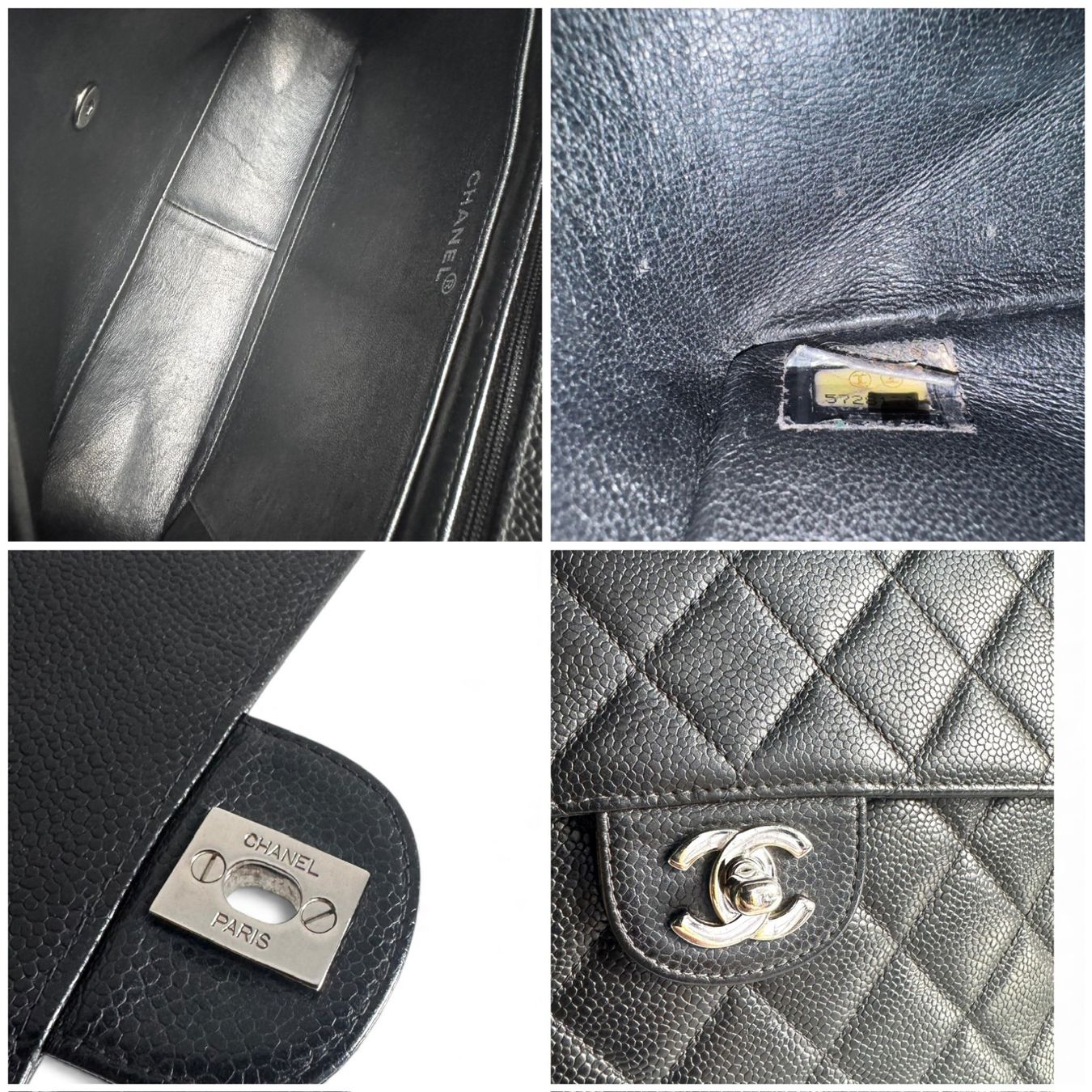 Chanel Taschen für Damen: CHANEL Caviar Jumbo Single Flap Bag Tasche – Gebraucht aus Kriens von hannaandkiko 9